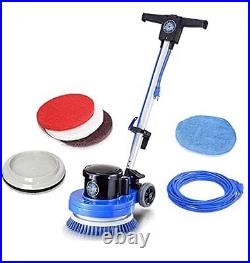 Prolux Core Floor Buffer Heavy Duty Single Pad 2. With Hard Brush and 4 Pads