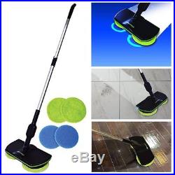 Rechargeable Cordless Floor Cleaner 2 Scrubber Polisher Tile Mop Cleaning Pads