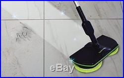 Rechargeable Cordless Floor Cleaner 2 Scrubber Polisher Tile Mop Cleaning Pads
