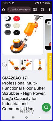 Sanitmax SM420AC 17 Professional Multi-Functional Floor Buffer Scrubber High Sanitmax SM420AC 17 Professional Multi-Functional Floor Buffer Scrubber High