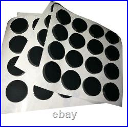 Self Adhesive Rubber Feet Bumper Non Slip Door Furniture Buffer Pad Black Round
