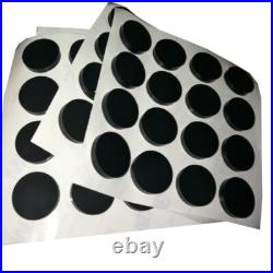 Self Adhesive Rubber Feet Bumper Non Slip Door Furniture Buffer Pad Black Round