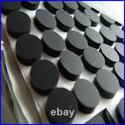 Self Adhesive Rubber Feet Bumper Non Slip Door Furniture Buffer Pad Black Round