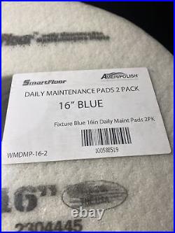 SmartFloor Daily Maintenance Pads 16 Blue WMDMP-16-2 Floor Buffer Pads