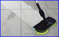 Spin Maid Cordless Rechargeable Floor Cleaner Polisher Mop with 4 Reusable Pads