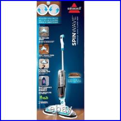 Spinwave Hard Floor Mop Power Clean Polisher On Demand Spray Rotating Pads New Spinwave Hard Floor Mop Power Clean Polisher On Demand Spray Rotating Pads New