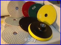 Stone concrete floor grinder 30pcs 5 inch granite marble travertine polish pad