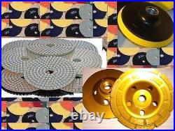 Stone concrete floor grinding wheel 8 + 115 granite masonry marble polishing pad