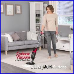 Stylish 4-in-1 Floor Polisher & Vacuum Efficient Cleaning Solution, Red Finish