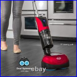 Stylish 4-in-1 Floor Polisher & Vacuum Efficient Cleaning Solution, Red Finish