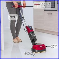 Stylish 4-in-1 Floor Polisher & Vacuum Efficient Cleaning Solution, Red Finish
