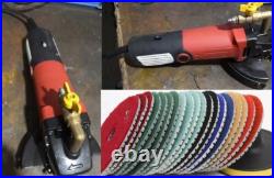 TWO wet polisher grinder 140 granite marble FLOOR TILE STONE CONCRETE POLISH PAD
