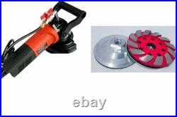 Travertine Concrete Aggregate Floor wet grinder polisher 3 lapidary grinding cup