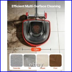 Uimoso Floor Scrubber Machine with Pads and Brushes for Cleaning and Polishing