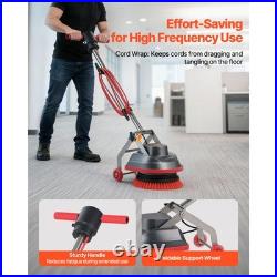 Uimoso Floor Scrubber Machine with Pads and Brushes for Cleaning and Polishing