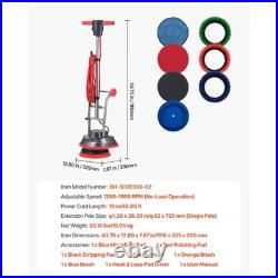 Uimoso Floor Scrubber Machine with Pads and Brushes for Cleaning and Polishing