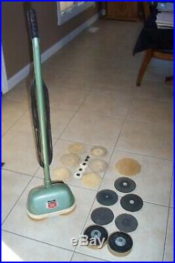 VTG CONGOLEUM NAIRN ELECTRICAL FLOOR POLISHER MODEL U + ATTACHMENT PADS Brushes