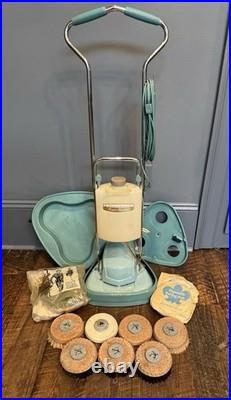 VTG ELECTROLUX B-8 Floor & Carpet Shampoo Polisher Buffer Lot + Pads & Brushes
