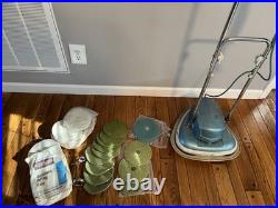 VTG ELECTROLUX B-8 Floor & Carpet Shampoo Polisher Buffer Lot + Pads & Brushes