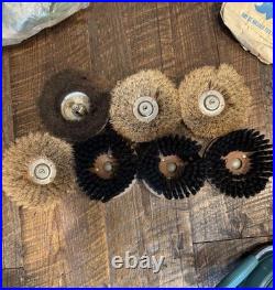 VTG ELECTROLUX B-8 Floor & Carpet Shampoo Polisher Buffer Lot + Pads & Brushes