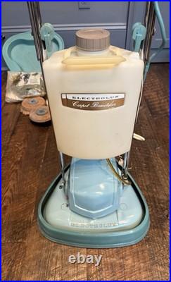 VTG ELECTROLUX B-8 Floor & Carpet Shampoo Polisher Buffer Lot + Pads & Brushes