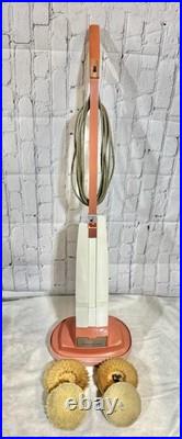 Vintage 1960's Pink SHETLAND Floor Polisher Scrubber Rug Cleaner With4 Pads NICE