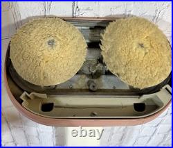 Vintage 1960's Pink SHETLAND Floor Polisher Scrubber Rug Cleaner With4 Pads NICE