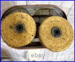 Vintage 1960's Pink SHETLAND Floor Polisher Scrubber Rug Cleaner With4 Pads NICE