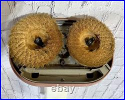 Vintage 1960's Pink SHETLAND Floor Polisher Scrubber Rug Cleaner With4 Pads NICE