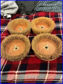 Vintage 6 Shetland Floor Scrubber & Polisher Wheels Plus Steel Wool Pads BLN
