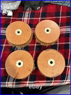 Vintage 6 Shetland Floor Scrubber & Polisher Wheels Plus Steel Wool Pads BLN