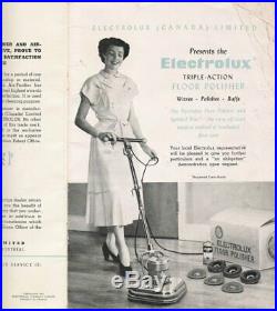 Vintage Electrolux BA5 Triple Action Floor Polisher Waxer Buffer Pads Working