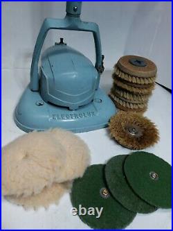 Vintage Electrolux B-7 Floor Buffer Scrubber Polisher 12 Pad attachments 2 speed
