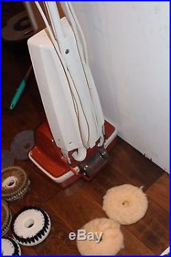 Vintage HOOVER FLOOR A MATIC SCRUBBER POLISHER Conditioner Brushes Pads