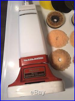 Vintage Hoover F4143 Floor Scrubber Shampoo Polisher Shampooer With Brushes & Pads