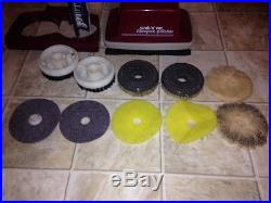 Vintage Hoover Floor Scrubber Shampoo Polisher Brushes and Pads Scrub n Vac Vacu