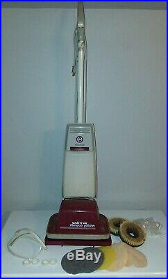 Vintage Hoover Floor Shampoo Polisher withSuper Tank withBrushes, Pads