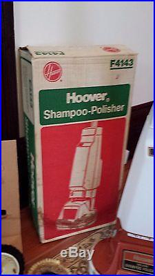Vintage Hoover Model F4143 Floor Polisher Scrubber Buffer with Brushes pads IN BOX