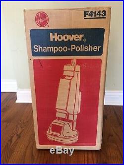 Vintage Hoover Model F4143 Floor Shampoo Polisher Super Tank Brushes Pads NEW
