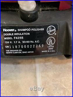 Vintage Hoover Model F4255 Floor Shampoo Polisher withSuper Tank withBrushes, Pads
