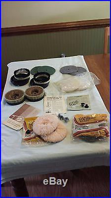Vintage Hoover Shampoo Floor Polisher Attachments Pads Brushes Kit