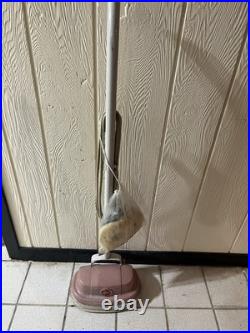 Vintage Pink Hoover Floor Polisher Scrubber Buffer Twin Brush TESTED With Pads
