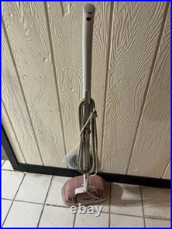 Vintage Pink Hoover Floor Polisher Scrubber Buffer Twin Brush TESTED With Pads
