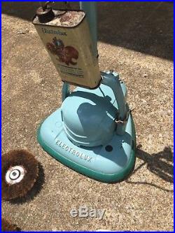 Vintage Retro Blue Electrolux B-4 Floor Polisher, Buffer /Original Oil Can, Pads