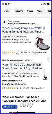 Viper Venom VN1500 Floor Buffer Burnisher Machine 20 in Electric High Speed 1500