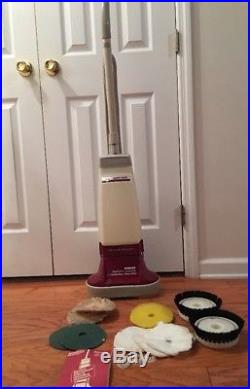Vtg Hoover F4255 Floor Scrubber / Shampoo Polisher / Buffer with Brushes & Pads
