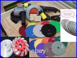 Wet Polisher 4 5 Polishing Pad cup 15+2 Granite Concrete Marble Masonry floor