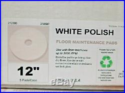 (bulk Lot 290 Pads) Commercial Floor Buffer Scrub Polish Scour Pad 12 White
